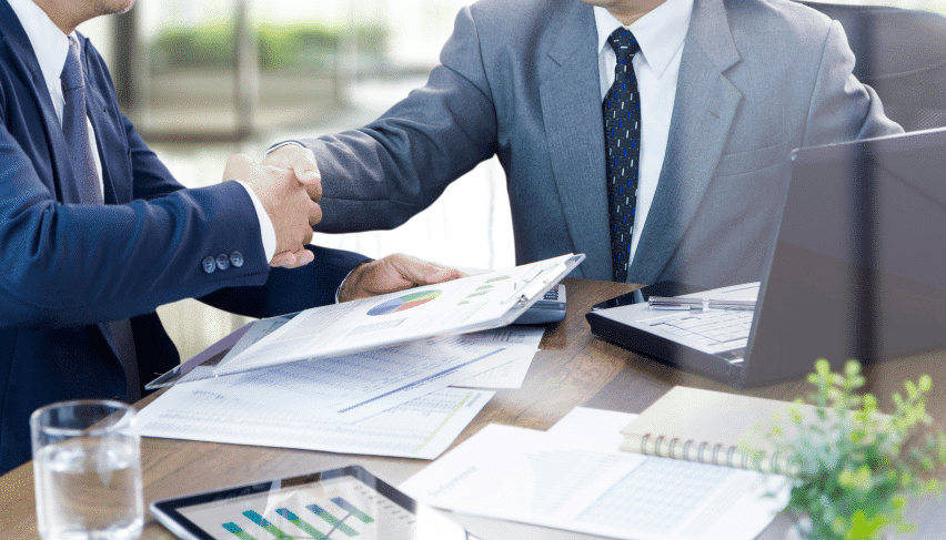 Businessmen-expressing-their-praise-achievement-good-wishes-special-occasion-new-contract-mutual-agreement