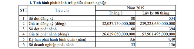Số doanh nghiệp phát hành trái phiếu tăng đột biến trong tháng 8/2019 - Ảnh 1.